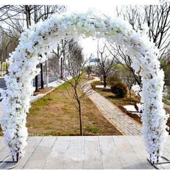 Umjetna Procvata Trešnja Vjenčanje Luk Vrt Pozadina Stalak za Vjenčanje DIY Večernje Uređenje Centralne Ulice Cvijeće