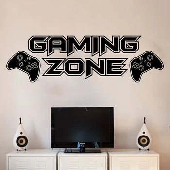 Velika Gaming Zona Gaming Kontroler Naljepnica Na Zidu Igraonica Spavaća Soba Igra Xbox Ps Joystick Gamepad Naljepnica Na Zidu Vinil Kućni Dekor