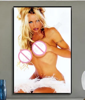 W231 Pamela Anderson - Glumica I Model Star Trend Lijepa Moda Svilene Tkanine Zidni Poster Art Dekor Naljepnica Svijetla
