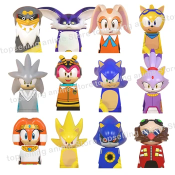 WM6087 WM6088 LG1001 Sonics Anime Gradivni blokovi Amy Rose Ray Oluja Sjene Cigle mini figurica igračke Baby darove