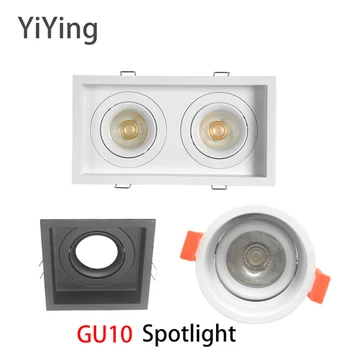 YiYing Led Reflektor GU10 Ugrađivanja Svjetiljka S Prilagodljivim Kutom Nagiba Strop Mrlje Crno Bijeli Foco 110 220 Za Kućnu unutarnja Rasvjeta