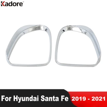 Za Hyundai Santa Fe 2019 2020 2021 ABS Хромированное Auto retrovizor Štitnik Za sunce odjeća za kišu Poklopac Završiti Masku Naljepnica Pribor
