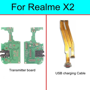 Za Realme X2 RMX1992 RMX1993 RMX1991 USB priključne stanice za punjenje Priključak glavni Mikrofon Mic audio jack Naknada fleksibilan kabel