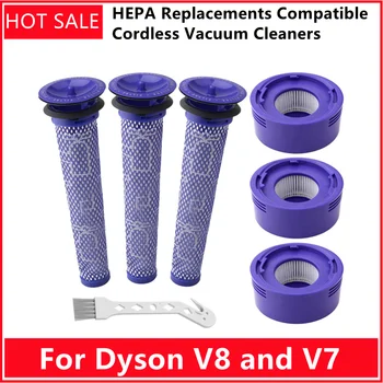 Zamjena 6 filtera prethodnog čišćenja i 2 постфильтров HEPA, kompatibilan s bežičnim usisavači Dyson V8 i V7