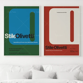 ОЛИВЕТТИ Srednjovjekovna i Moderna Tisak Plakata Bauhaus Helvetica Armin Hoffman Massimo Vignali Paul Rand Švicarska